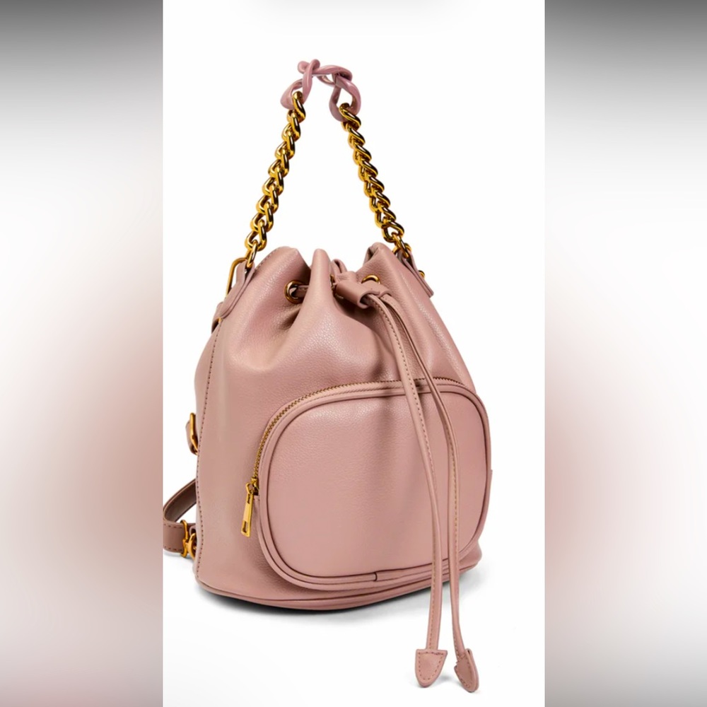 Like Dreams hobo drawstring handbag pink